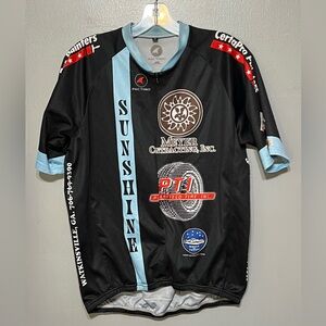 Pactimo Cycling Jersey Men’s XL Black Short Sleeve Full Zip Georgia Sponsors